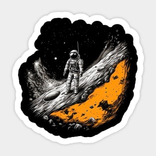 Celestial Voyager: Moon Landing Commemoration Sticker